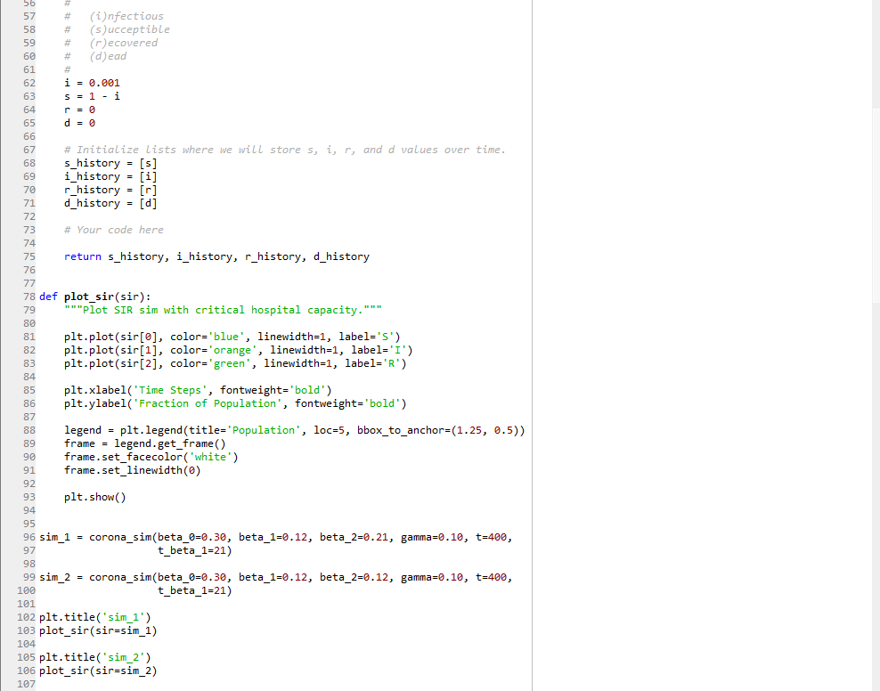 Question 1 and 2 please.Program is python. Copy and | Chegg.com
