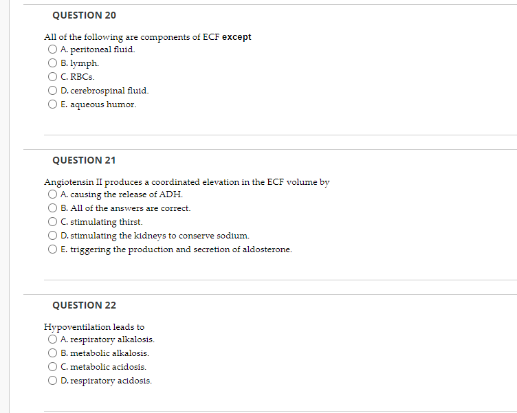 Solved QUESTION 20 All of the following are components of | Chegg.com