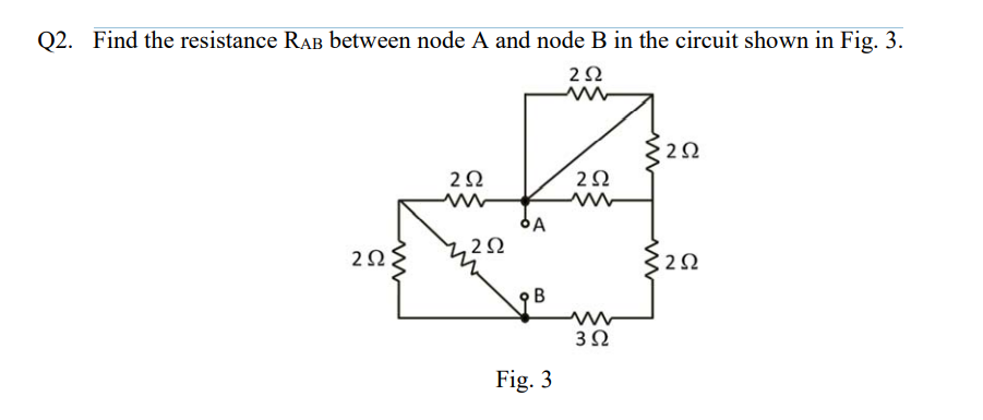 Solved Find The Resistance RAB Between Node A And Node B In | Chegg.com