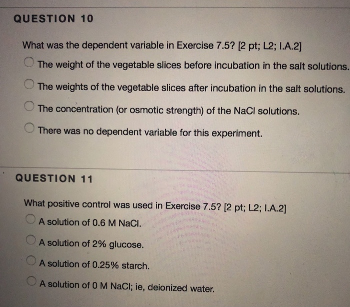 Solved QUESTION 10 What was the dependent variable in | Chegg.com