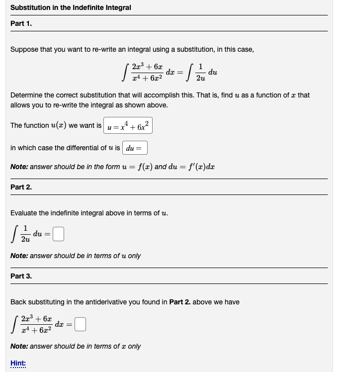 Solved Part 1. Suppose that you want to re-write an integral | Chegg.com