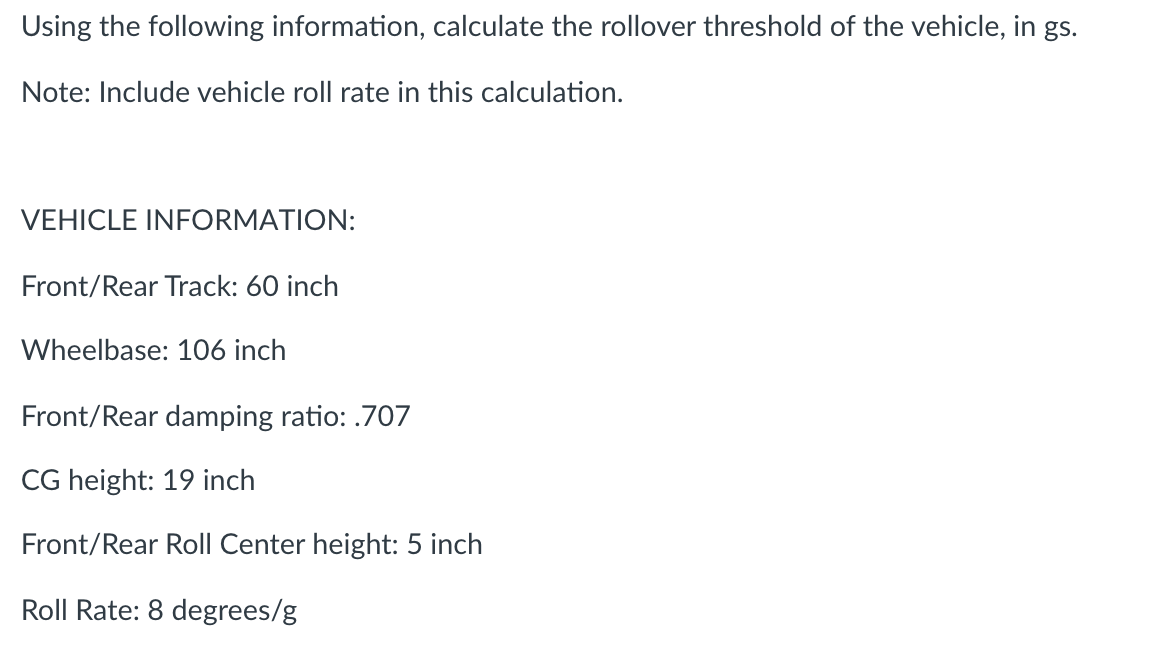 Solved Using the following information, calculate the