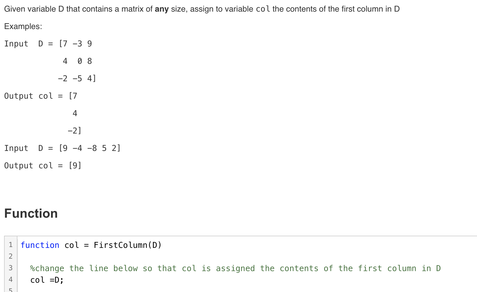 Solved Given Variable B That Contains A Row Vector Of Length | Chegg.com