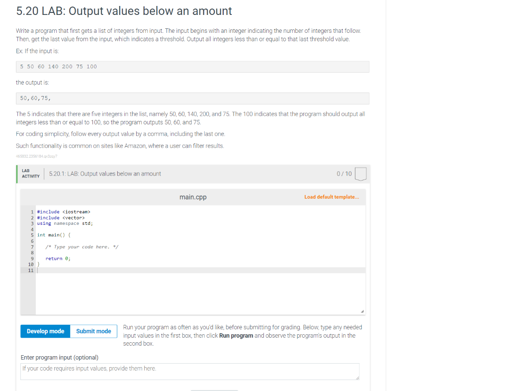 Solved 5.18 LAB: Output numbers in reverse Write a program | Chegg.com