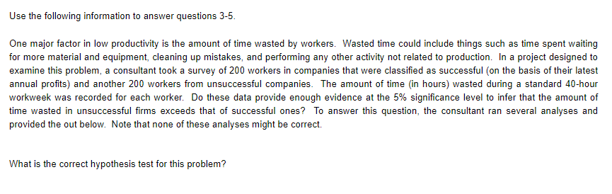 Solved Use the following information to answer questions | Chegg.com