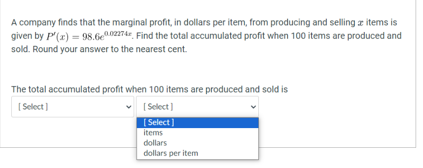 Solved A company finds that the marginal profit, in dollars | Chegg.com