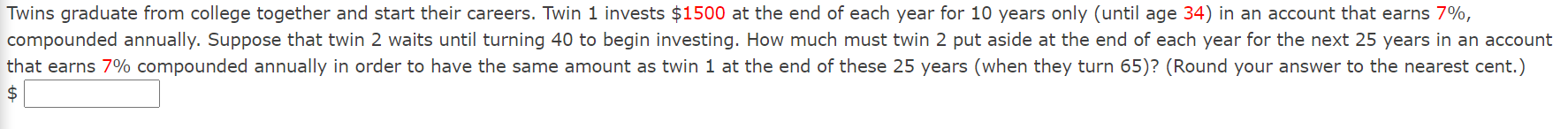 Solved If $2500 is deposited at the end of each quarter in | Chegg.com
