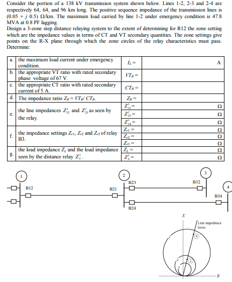 Solved Consider the portion of a 138 kV transmission system | Chegg.com