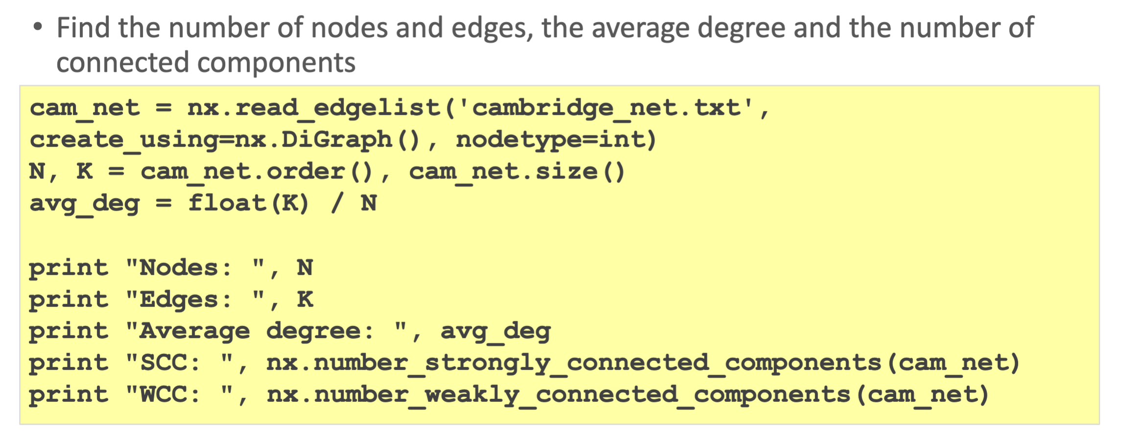 Solved Please code this in Python cambridge_net.txt: | Chegg.com