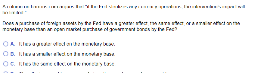 Solved A column on barrons.com argues that 