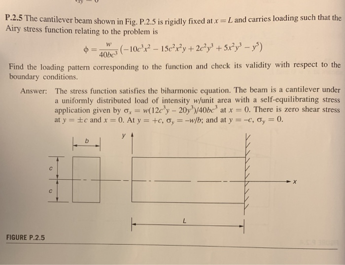 Airy Stress Function Cantilever Beam Distributed Load - The Best ...