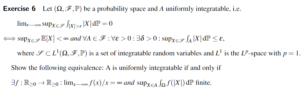 Solved Exercise 6 Let (Ω,F,P) Be A Probability Space And A | Chegg.com