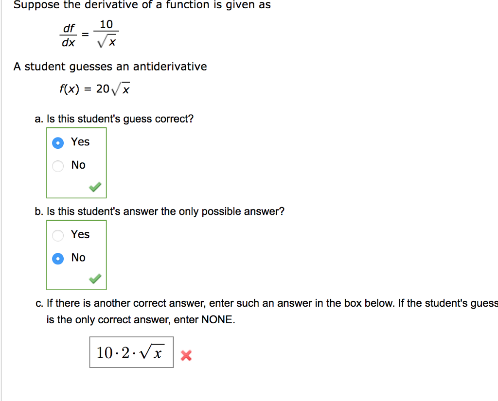 Solved Suppose the derivative of a function is given as | Chegg.com