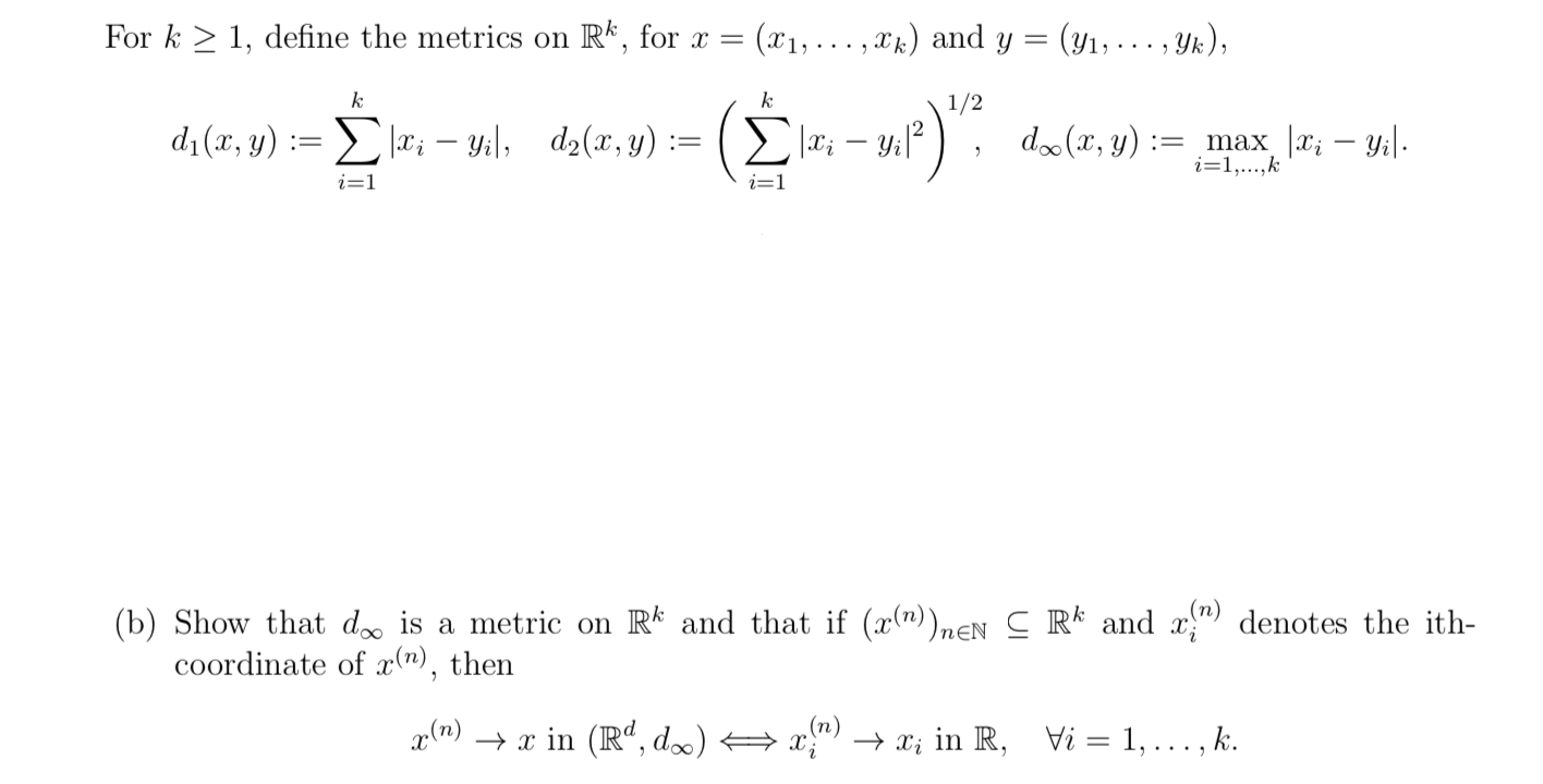 Solved X1 K And Y Y1 Yk R For For K1 Define T Chegg Com