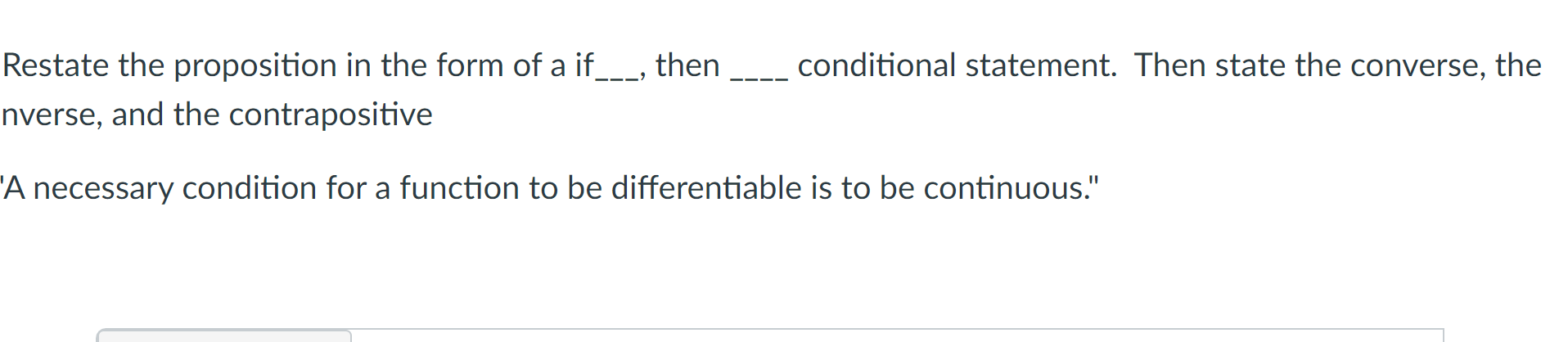 Solved conditional statement. Then state the converse, the | Chegg.com