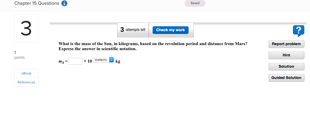 Solved Chapter 15 Questions i Saved 2 attempts left Check my | Chegg.com