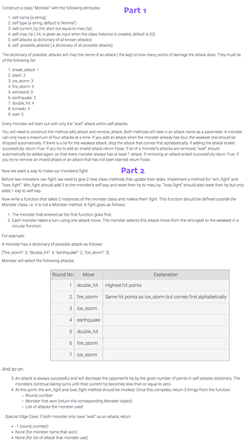Solved please help with both parts to make a new python | Chegg.com