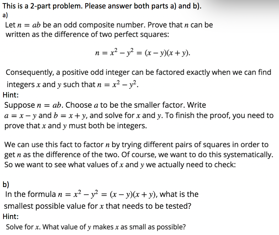 Two Part Problems Solved This is a 2-part problem. Please answer both parts a) | Chegg.com