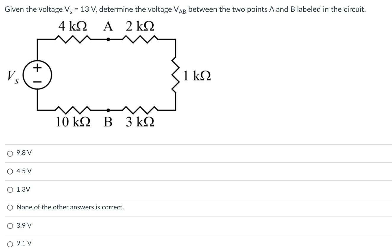 Solved Given Vf 40 V Use Kvl To Determine Ve 25 V Chegg Com