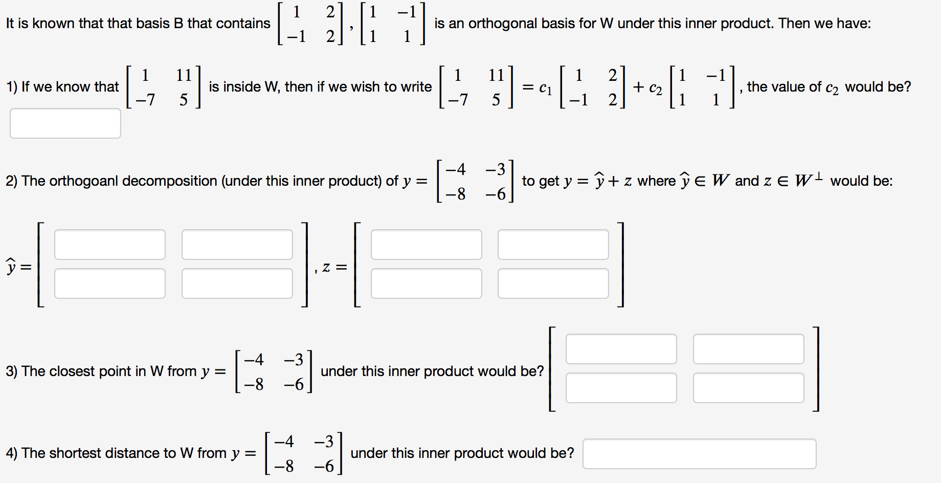 Solved It Is Known That That Basis B That Contains |- 2) (1 | Chegg.com