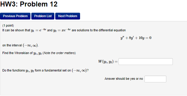 Solved HW3: Problem 11 Previous Problem Problem List Next | Chegg.com