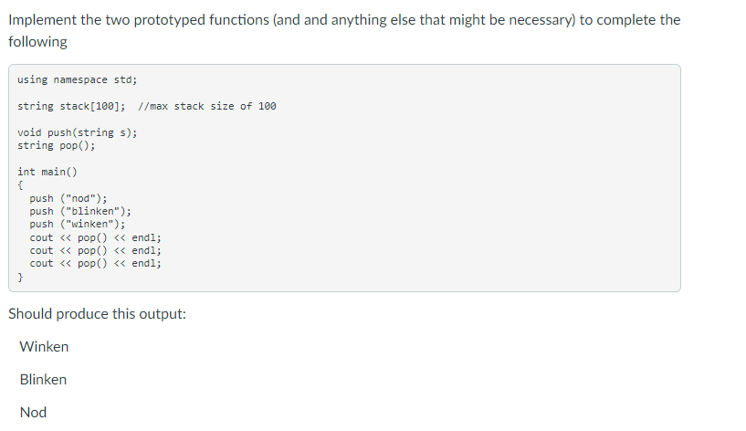 Solved Implement The Two Prototyped Functions (and And | Chegg.com