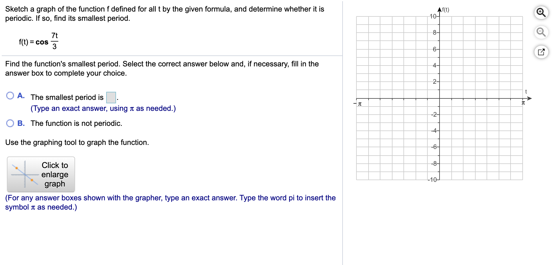 Solved Sketch A Graph Of The Function F Defined For All T