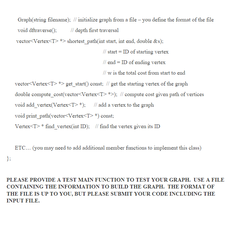 Solved A graph is comprised of a set of vertices and a set | Chegg.com