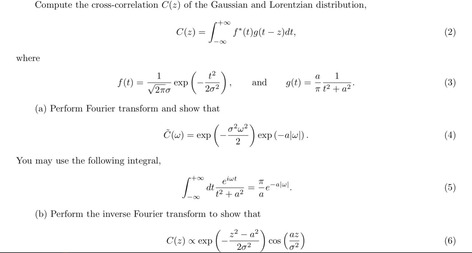 Compute The Cross Correlation C Z Of The Gaussian Chegg Com