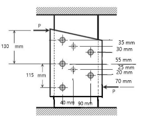 Solved The plate shown is fastened to the fixed member by | Chegg.com