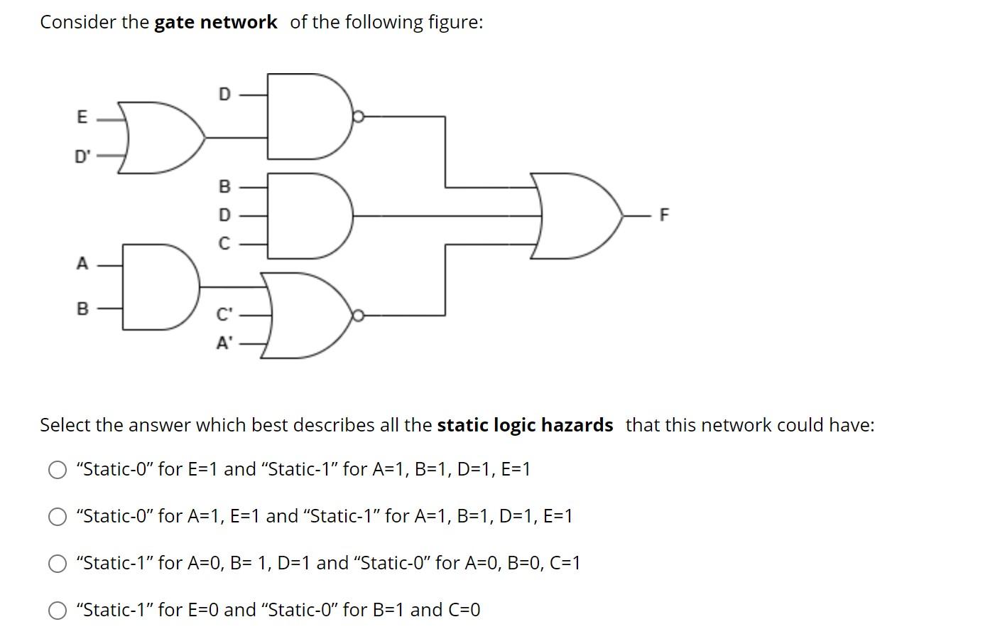 Solved Consider the gate network of the following figure: | Chegg.com