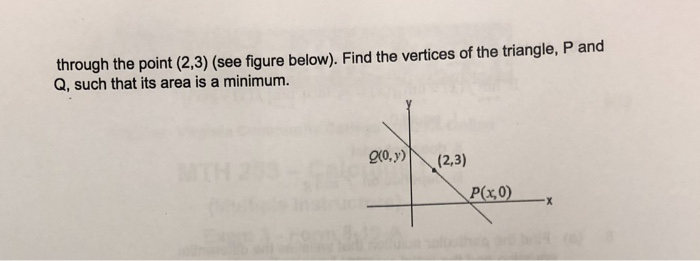 Solved 3. A right triangle is formed in the first quadrant | Chegg.com