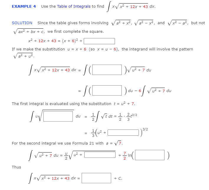 Solved EXAMPLE 4 Use the Table of Integrals to find Java XV | Chegg.com