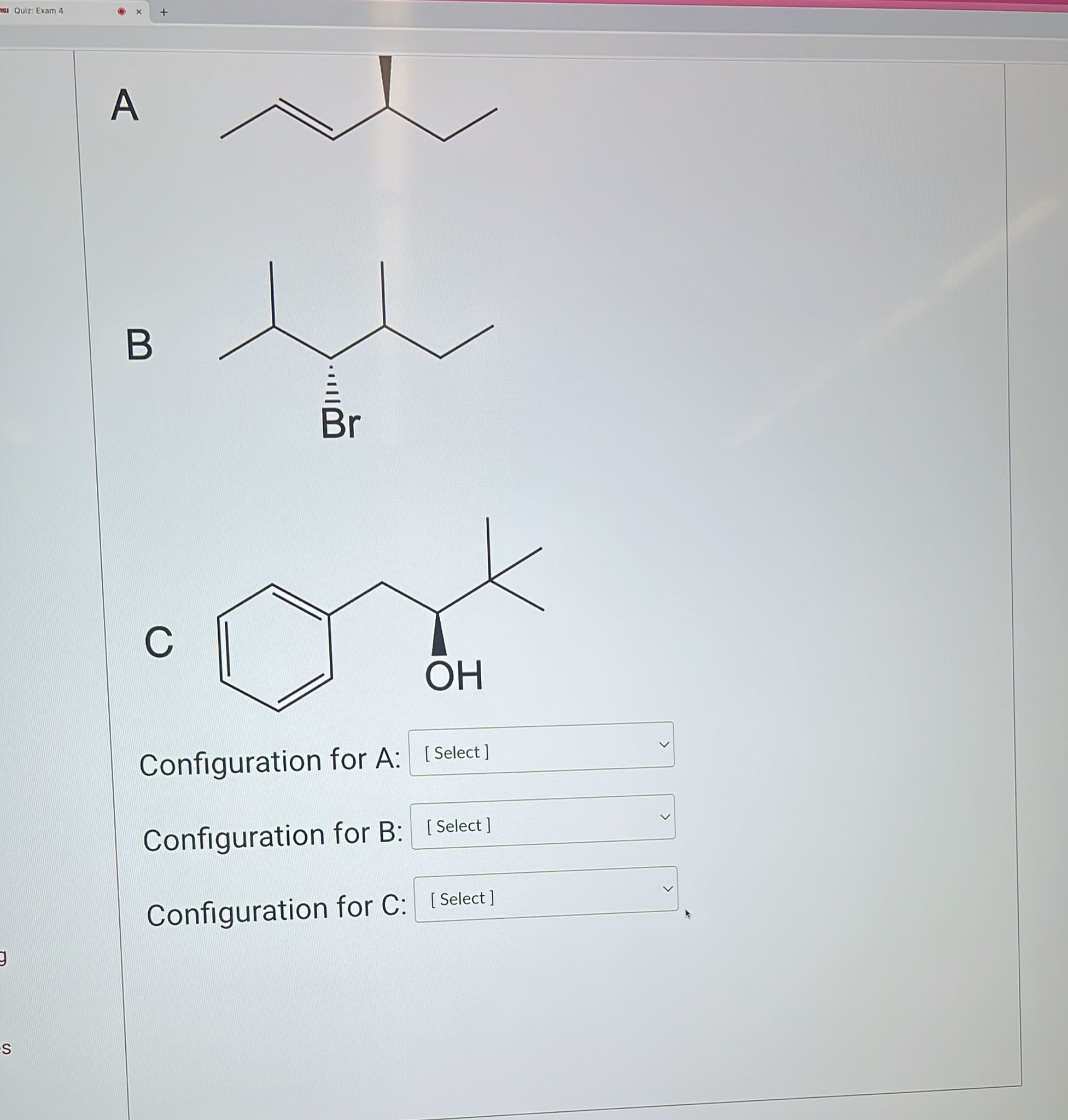 B C Configuration For A : Configuration For B: | Chegg.com