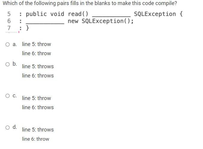 Solved The DatagramSocket class is used to create sockets
