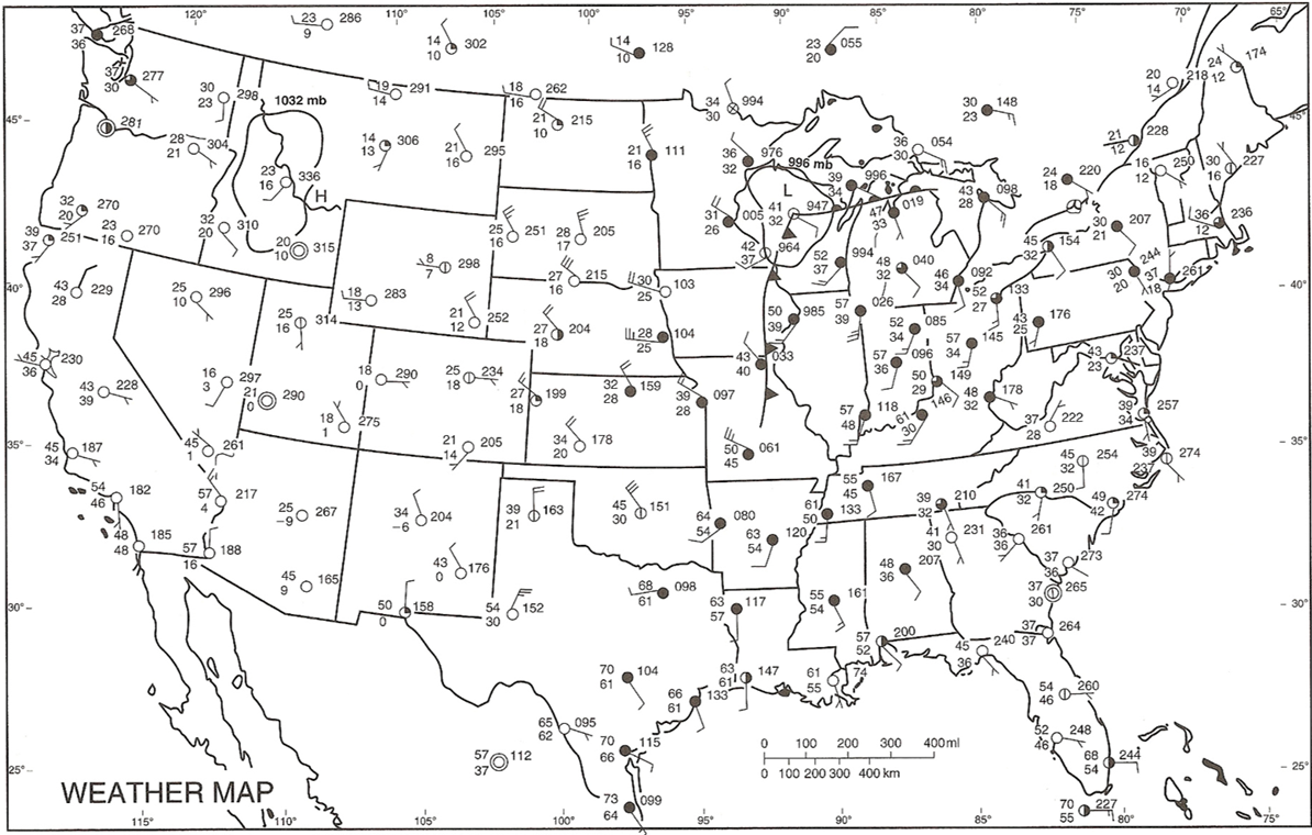 Use the Weather Map (4 pages down from here) for the | Chegg.com