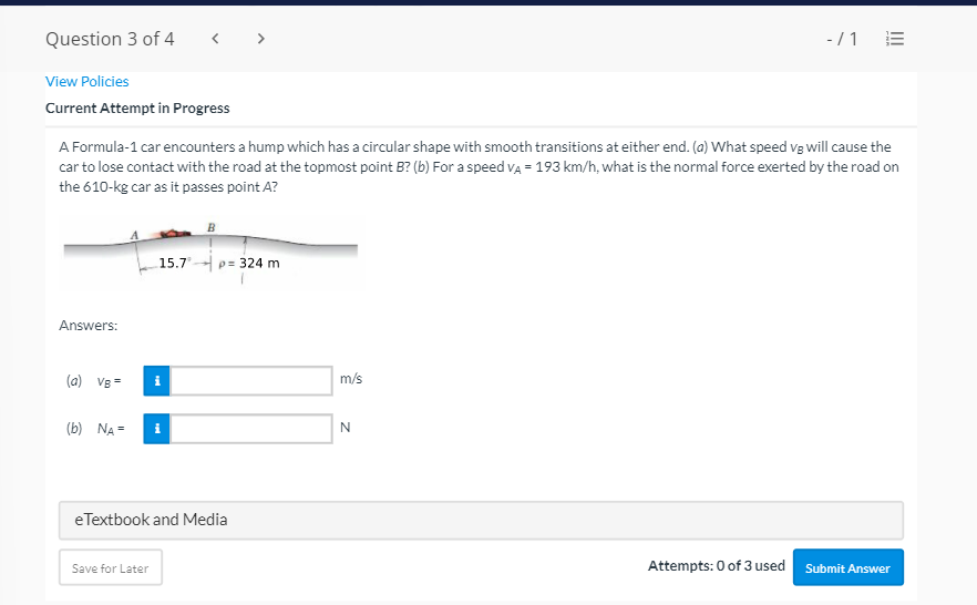 Solved Question 3 of 4 -/ 15 View Policies Current Attempt | Chegg.com