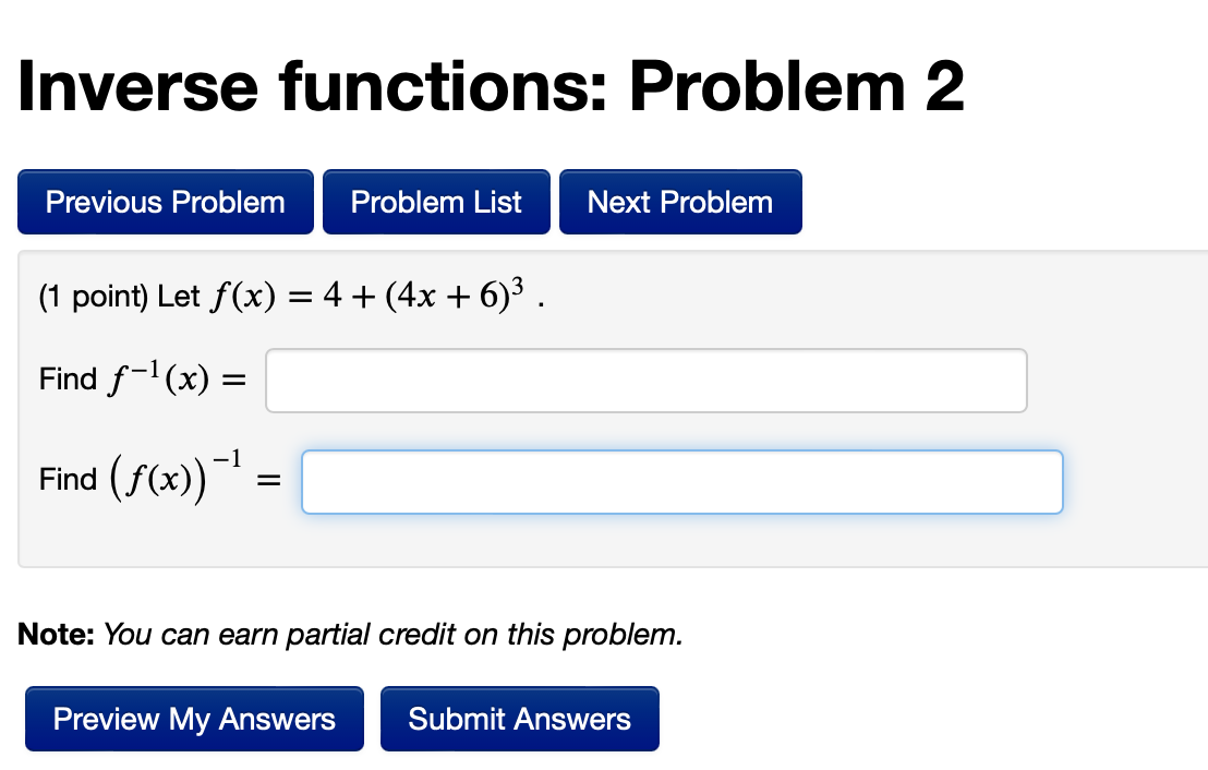 inverse functions algebra 2 homework answers