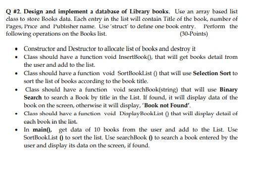 Solved Q #2. Design and implement a database of Library | Chegg.com