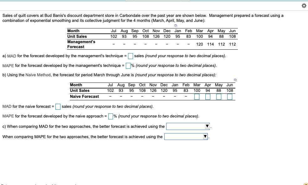 Solved Sales of quilt covers at Bud Banis's discount