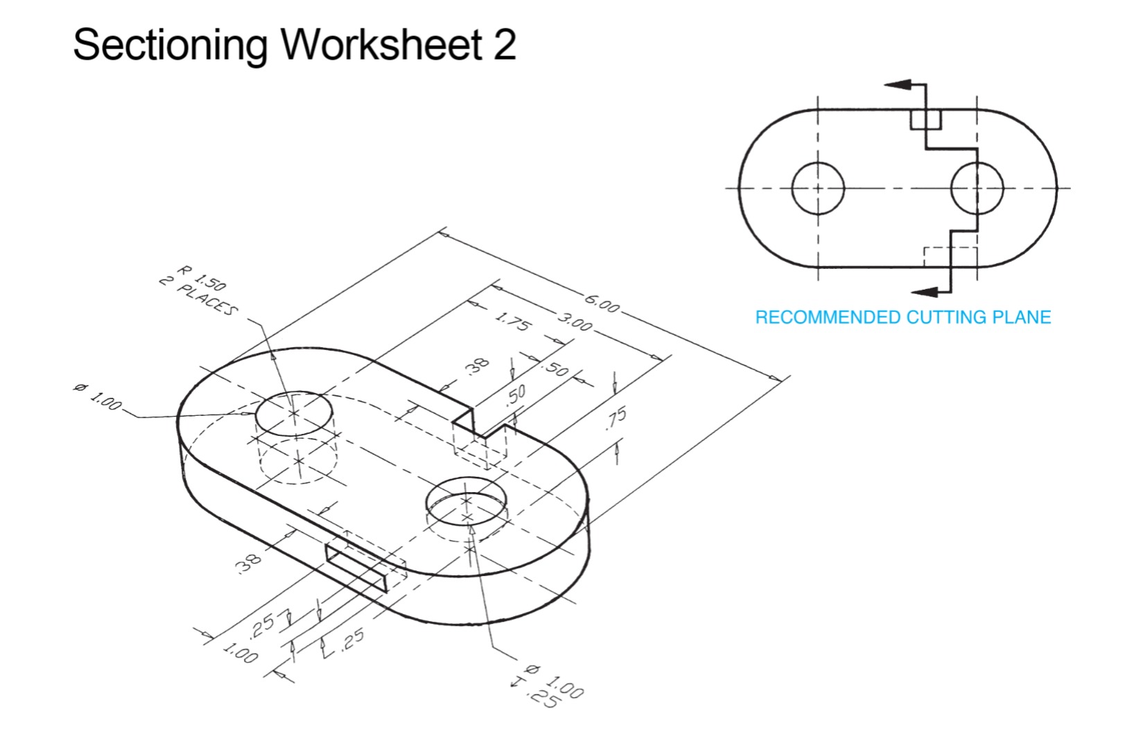 Solved wwith tools draw the multiview of the Die Casting, | Chegg.com