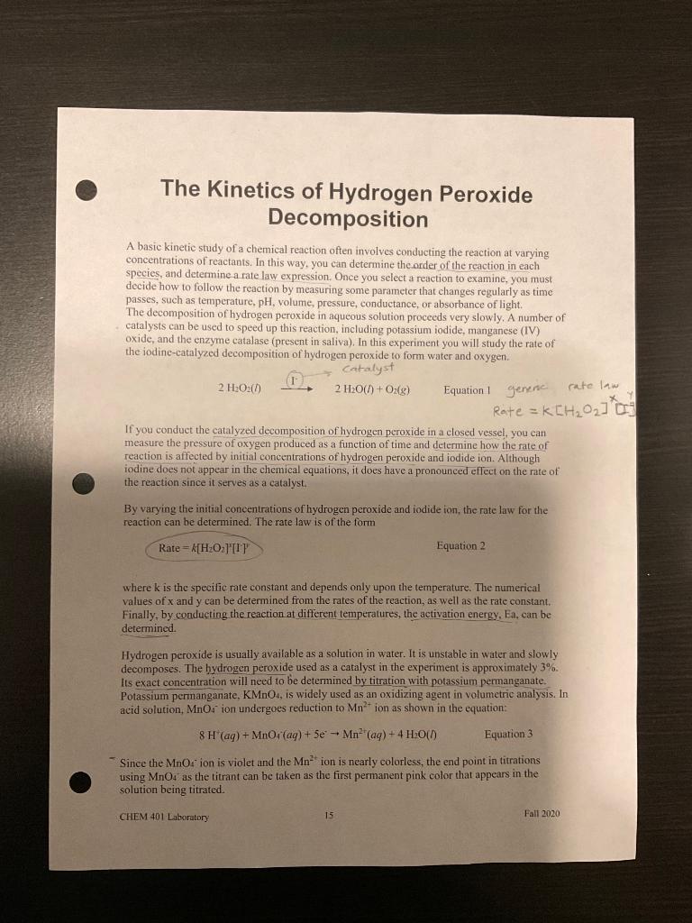 Solved Background Information Discuss what titrations are