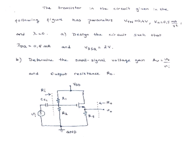 Solved The transistor circuit given in the following figure | Chegg.com