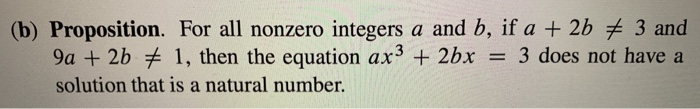 Solved (b) Proposition. For All Nonzero Integers A And B, If | Chegg.com