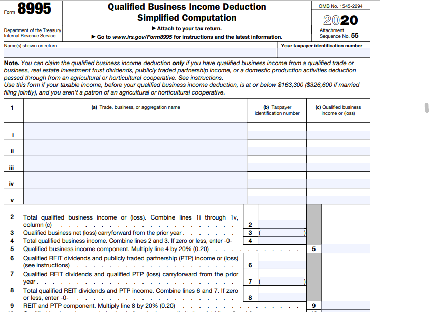 IRS Form 8995 Walkthrough (QBI Deduction Simplified, 57% OFF