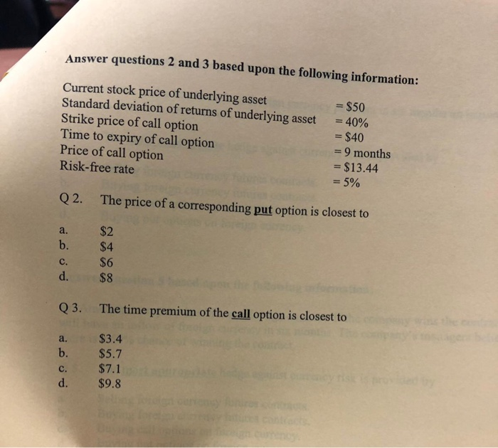 Solved Answer questions 2 and 3 based upon the following | Chegg.com