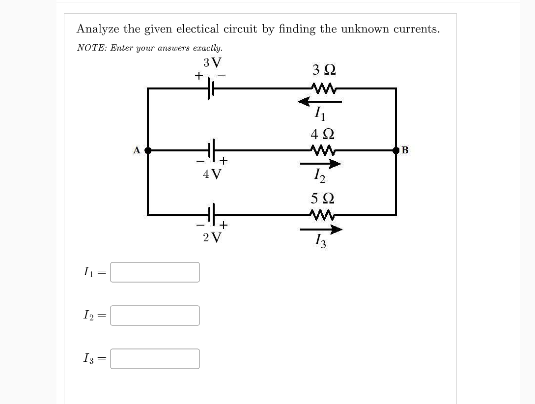 Solved Analyze the given electical circuit by finding the | Chegg.com