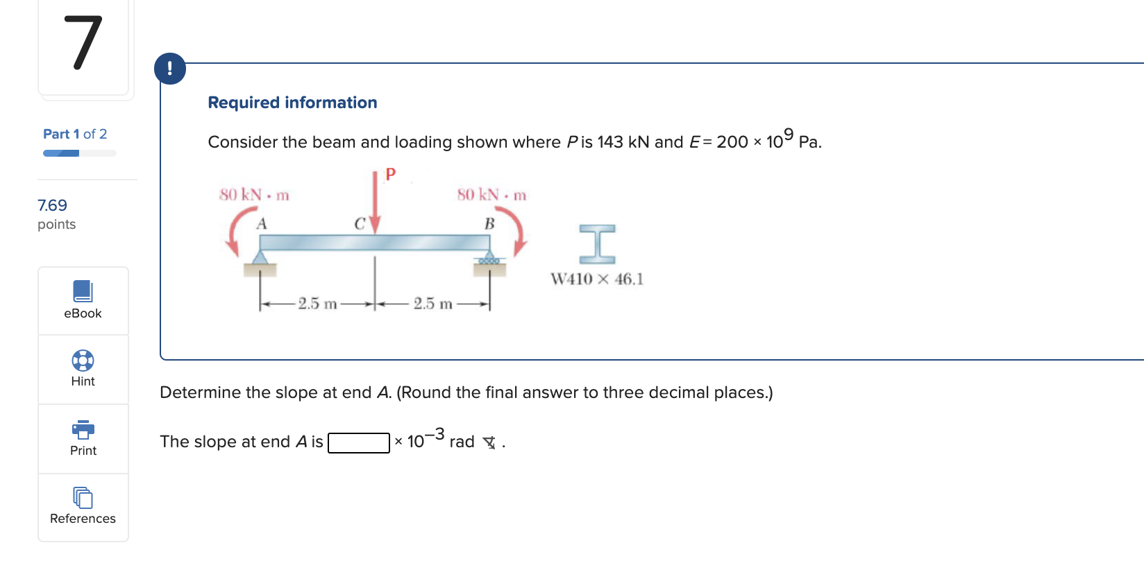 Solved CH 6 For the cantilever beam and loading shown, | Chegg.com