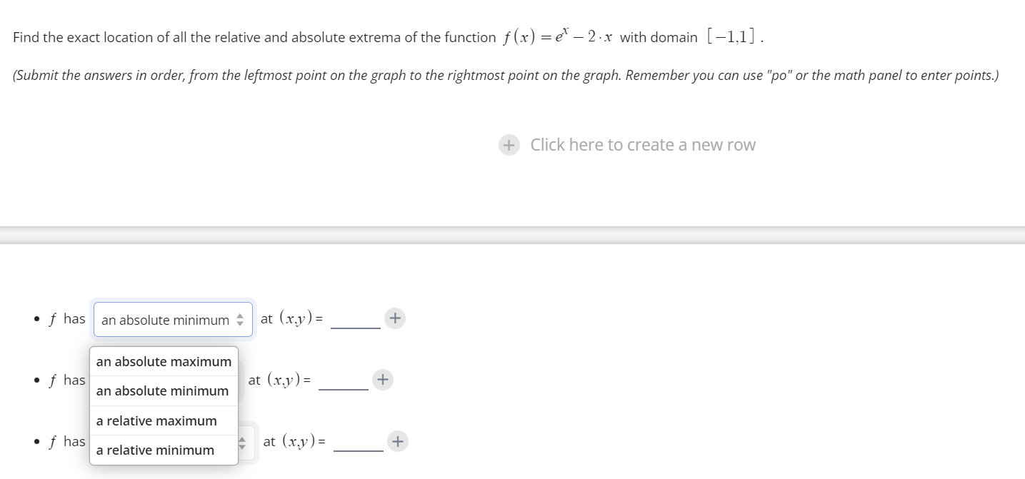 Solved Find the exact location of all the relative and | Chegg.com