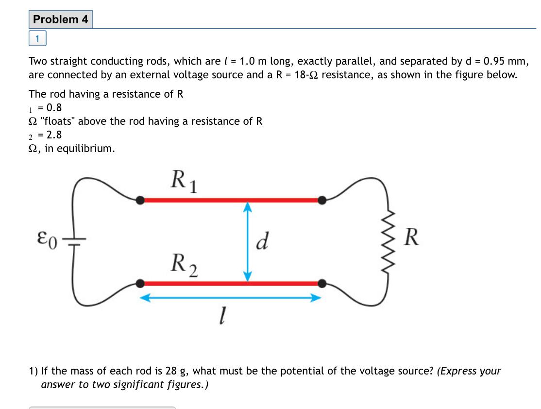 Solved Problem 4 1 Two straight conducting rods, which are l | Chegg.com